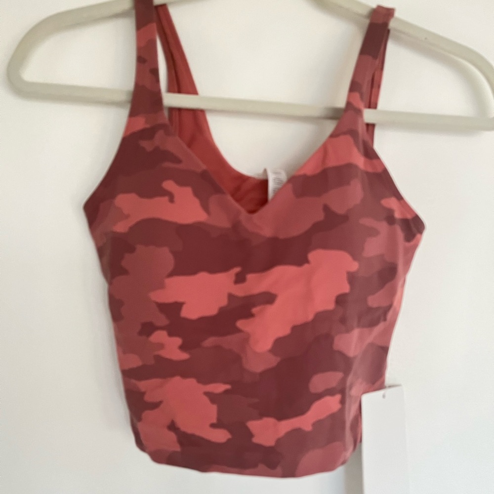 lululemon athletica Pink and Maroon Camo Tank Top
